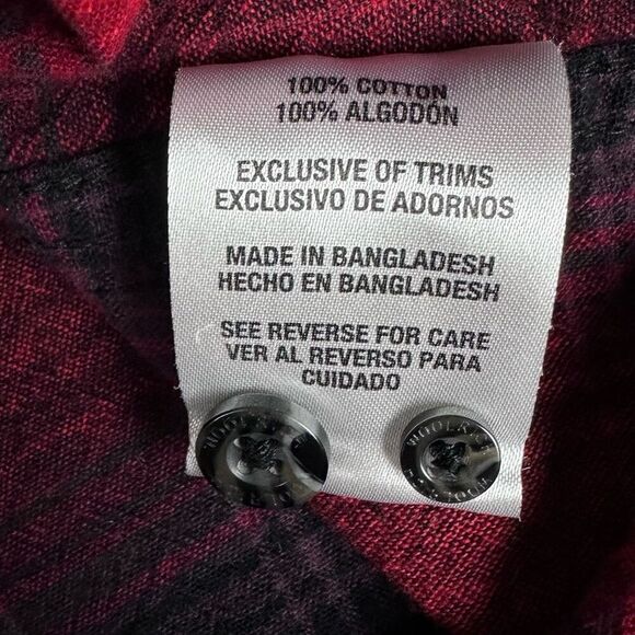 Woolrich Mens Red Plaid Long Sleeve Cotton Shirt Size XXL Button Down - Picture 8 of 8